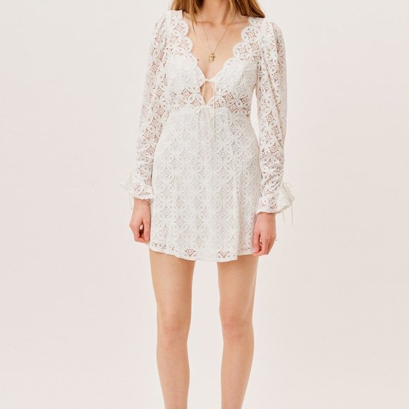 NWT For Love & Lemons Charmaine Mini Dress - Picture 2 of 5